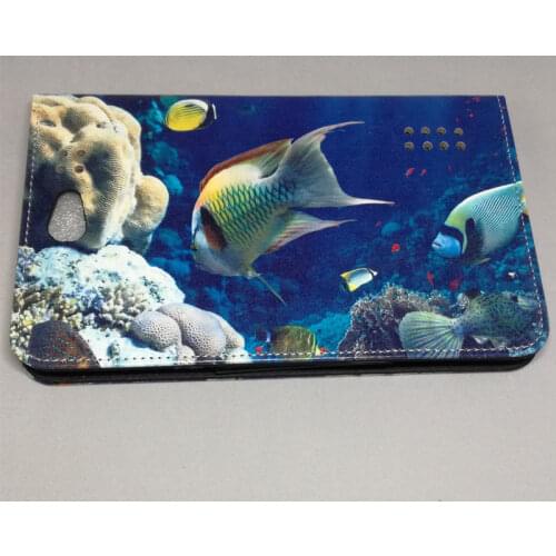 Myslc Printed Pu Leather Cover for 4Good T700i 3G 7 inch Tablet Magnetic Stand Case