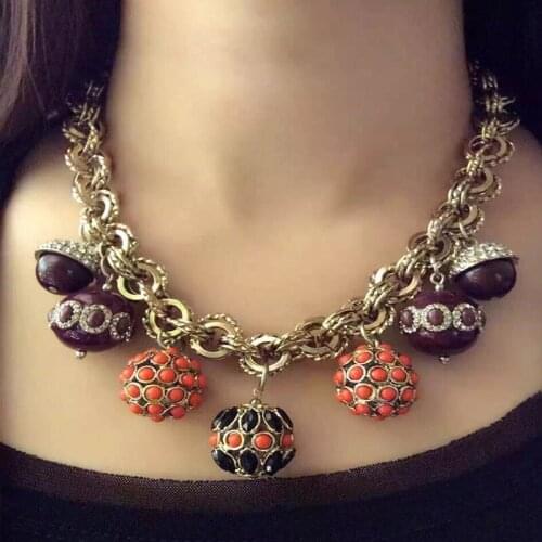 European and American fashion retro multi pendant necklace