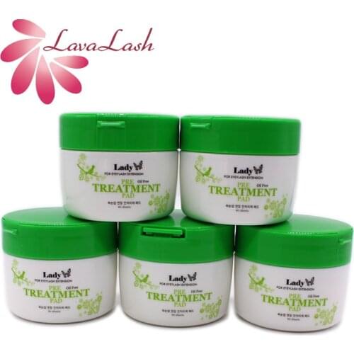 5 Bottles Lady Pre Treatment Pad For Eyelash Extensions 70ml 80 Sheets Oil Free Lash Glue Wholesale Makeup Tools Korea Original