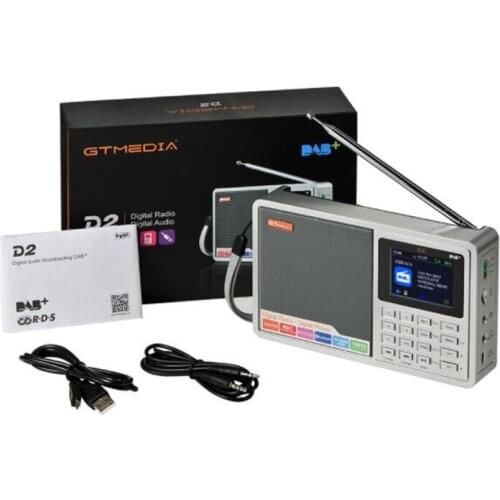 Portable Original GTMedia D2 Bluetooth DAB+ FM Stereo (RDS) Multi Band Digital Radio MP3 Player Recording Speaker LCD Display