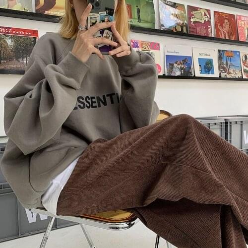 Casual Pants Neutral Boyfriend Corduroy Loose Plush Pants Streetwear Trousers Hot Sale