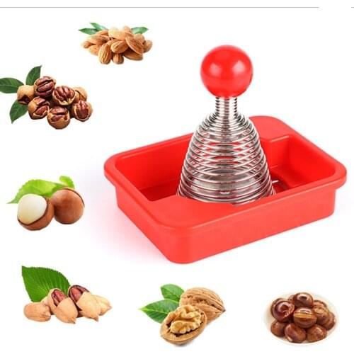 Professional Stainless Steel Nut Peeling Gadget Household Nut Peeling Spring Loaded Design Peanut Shell Opener Walnut Open Tools