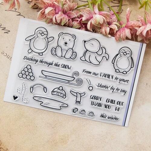 Transparent Clear Stamps for DIY Scrapbooking/Card Making/Kids Christmas Fun Decoration Supplies T1247