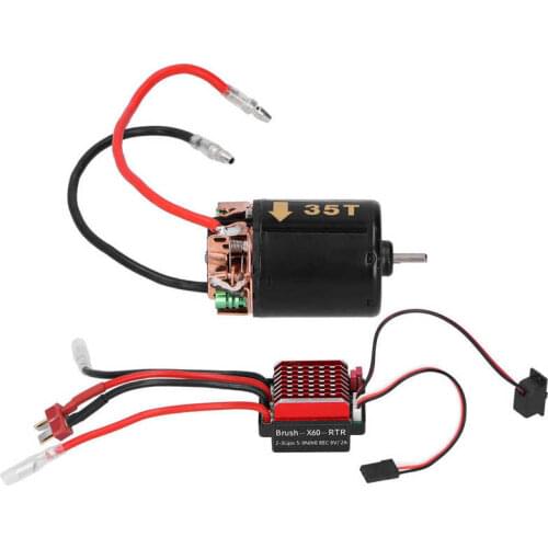 540 Brushed Motor Brush-X60 360A 35/45/55T 12000/10000/8000RPM ESC with T Plug Accessory Fit for tamiya 1/10 RC Car Model