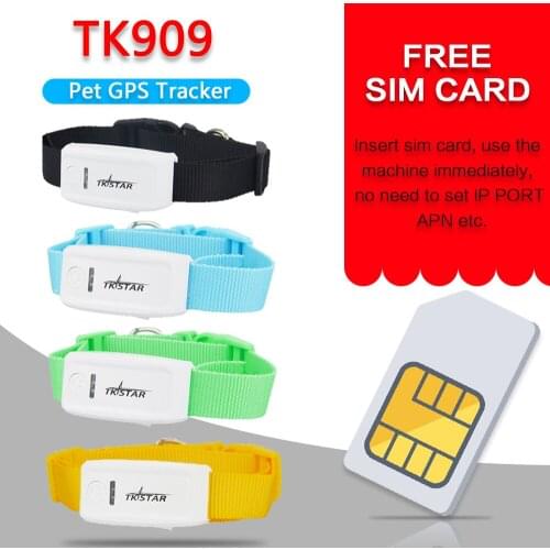 TKSTAR TK909 waterproof Global Locator Real Time GPS Tracker For Pet Dog/Cat /IOS /Andriod App free website service with charger