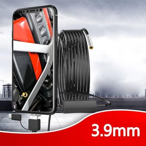 USB Endoscope 3 in 1 Borescope 3.9mm Ultra Thin Waterproof Inspection Snake Camera Micro USB and Type C with LED light