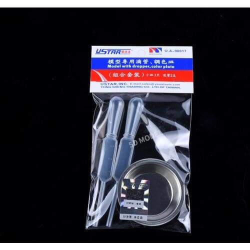 Ustar UA-90017 Dropper Straw Paint Palette Model Building Tools Palette Set For Gundam Model DIY
