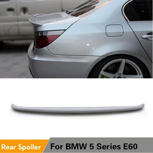Rear Trunk Lip Spoiler Boot Lip Wing for BMW E60 525i 528i 535i 550i 2005 - 2008 Fiber Glass Unpainted Grey Primer