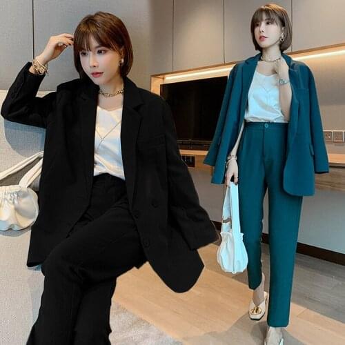 5xl high-quality suit suit female 2021 spring autumn new net red Korean version thin casual British style two-piece suit s84
