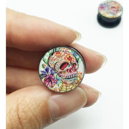 1 pair fashion mens ear plugs and tunnels ear expanders stretchers for women 6mm-20mm body piercing jewelry free shipping