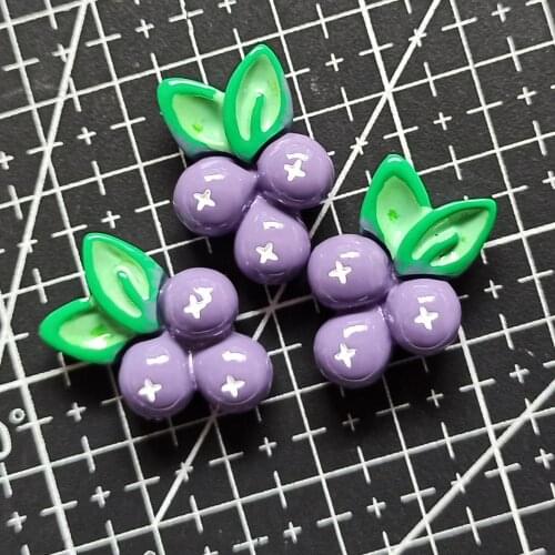 1pcs/lot resin flat back Simulation purple grape 26mm Cabochons Scrapbooking Hair Bow Center DIY Christmas decration