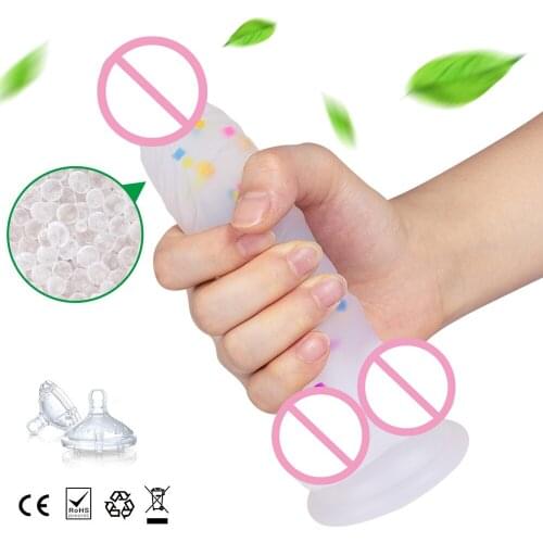 1 PCS Jelly Cute Realistic Dildos For Women Masturbation Dildo Sex Toys For Female Masturbation Anal Toys Masturbator Butt Plug