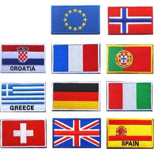 3Pcs European flag Ukraine EU Czech Ireland Croatia Scotland Russia Patches 3D Flag Patch for Jacket Jean Clothes Drop Shipping