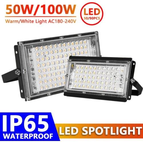 50W 100W LED Floodlight AC 180-240V Waterproof IP65 Outdoor Projector Flood Light LED Reflector Spotlight Street Lamp Lighting