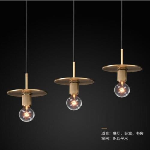 American RH Lamp Edison E27 LED Chandelier Led Hanging Chandelier Lighting Metal Glass Led Droplight Retro Suspension Lamp