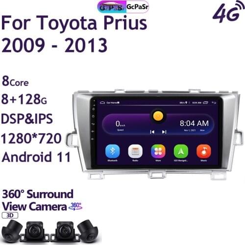 For Toyota Prius 2009 - 2013 Android 11 Navigation GPS Autoradio Touchscreen Auto Car Radio Audio Video Player Multimedia 1 Din
