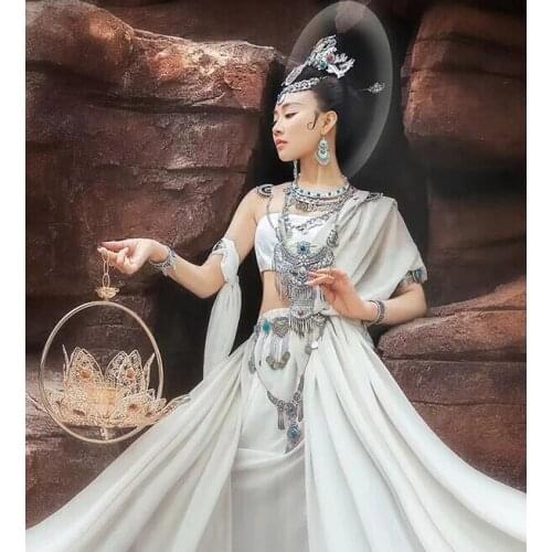 Vintage Silver Color Collar Necklace Women Blue Stone Bib Choker Turkish Gypsy Ethnic Hippie Bohemian Tribal Festival Necklace