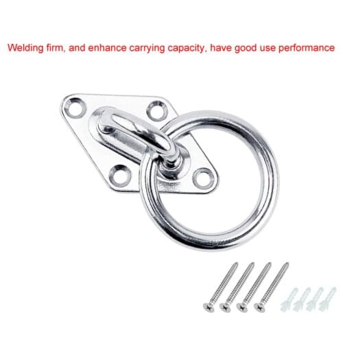 Stainless Steel 316 Diamond Pad Eye Plate Boat Marine Mooring Ring Ceiling Wall Mount Base Hook Strap Tie Down Yoga Accessories