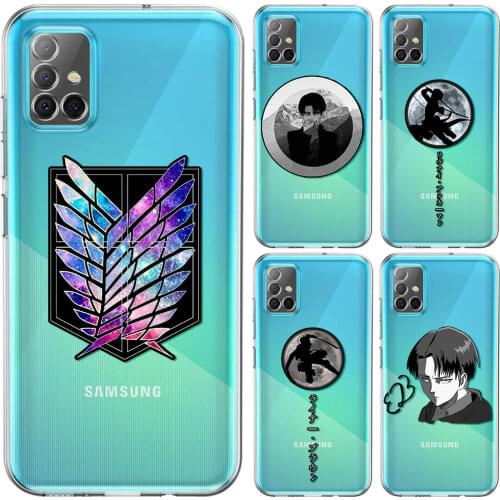 Attack On Titan Anime Cover for Samsung Galaxy A51 A71 A21s A31 A12 A52 A32 4G A72 A42 5G A41 A91 A11 A02s A01 Clear Phone Case