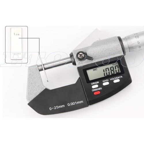 0-25mm 1inch Digital Micromaster Micrometer Head 0.001mm Electronic Outside Micrometer Carbide Tip Measure Tools Caliper Gauge