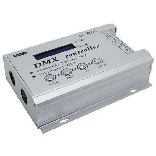 DMX301 DC12-24v with LCD screen dmx 512 rgb led controller,dmx control smd 3528 smd 5050 rgb pixel led,output 3 channel,8A/ch