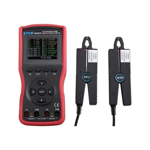 ETCR4000A Intelligent Double Clamp Digital Phase Volt-Ampere Meter