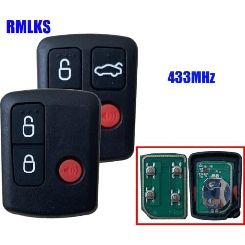 3/4 Buttons Remote Car Key Fob 433MHz For Ford BA BF Falcon SX SY Territory XR6 XR8 FPV Fob Smart Replacement Full Car Key