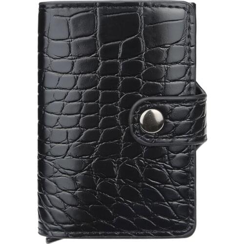New Antitheft Card Holder Leather Men Women Anti-magnetic Bank Credit Card Holder Minimalist Wallet Busienss Case Pocket