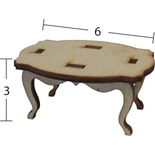 MN56 Miniature Medium Stand, Raw Wood Miniature