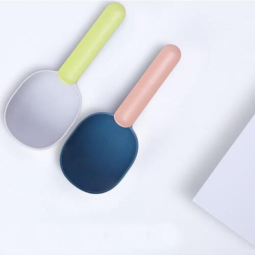 Mutli-function Portable Pet Cat Dog Food Shovel Scoop Feeding Spoon with Sealing Bag Clip Feeders Pet Suppliers