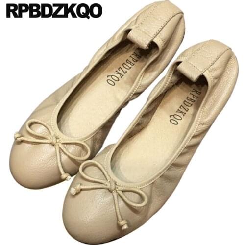 Fashion women flats shoes with little cute bowtie beautiful large size ladies bow kawaii ballet ballerina big moccasins slip on