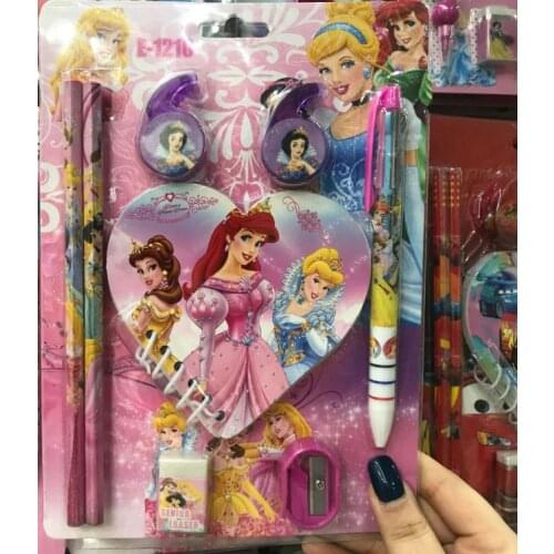 8-piece Disney stationery set, cartoon ballpoint pen, heart-shaped notebook, etc. learning writing supplies gifts