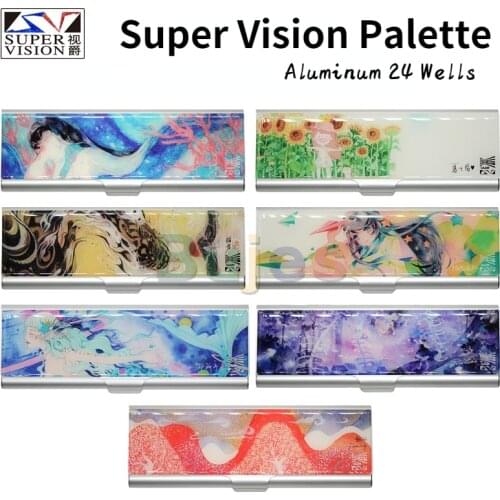 Supervision Solid Watercolor Paint Box, 24 Wells Oil Paints Aluminum Color Box, Artist Professional Quality, Portable Capacity