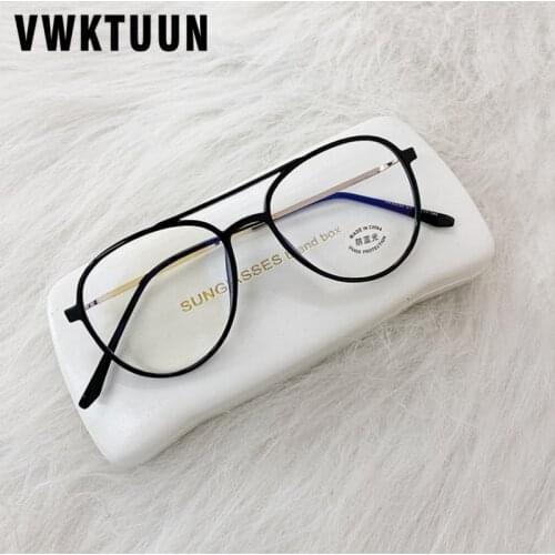 VWKTUUN TR90 Frame Anti Blue Light Glasses Oval Optical Glasses Women Men Blue Light Blocking Glasses Reading Computer Glasses