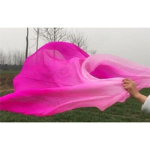 Factory Wholesale Solid Color Belly Dance Silk Veil Light 5 Mommes Real Silk Scarf 250*114cm Free Shipping