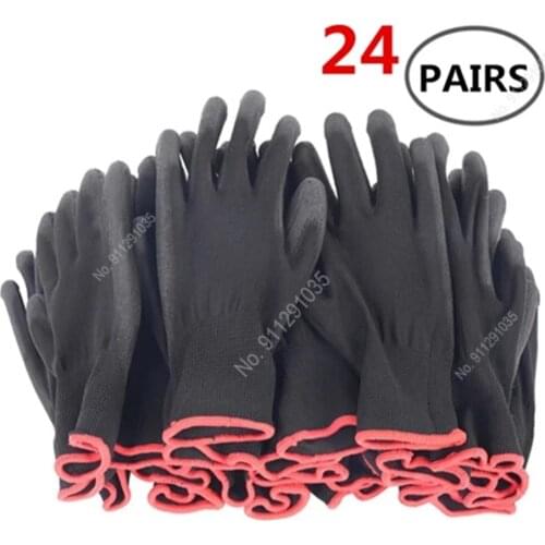 Nitrile safety coated work gloves PU and palm coated gloves safety gloves are suitable for construction and maintenance vehicles
