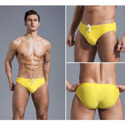 Solid color sexy men swimwear new men surfing swimming trunks beachwear men pool swim briefs shorts men swimsuits bathing suits