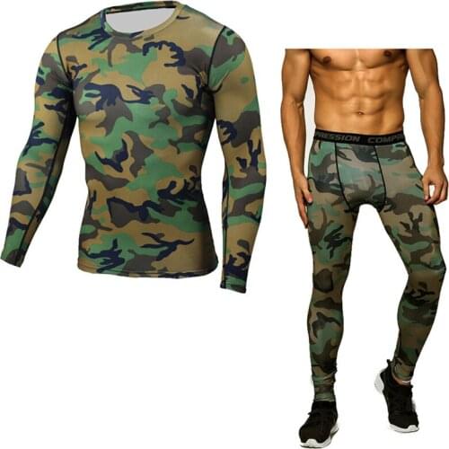 Tracksuit Men Training Set Running Sport Compression Set Mens Sports Suits Jogging Training Suit 3D Print Colours Sportswear Man