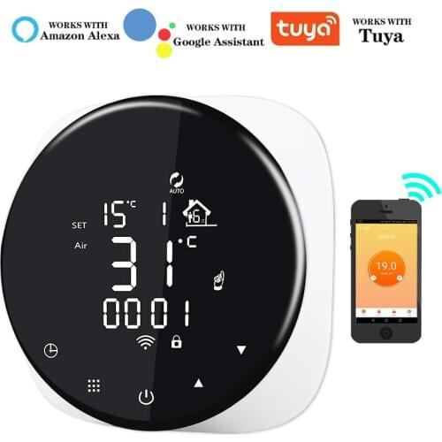 WiFi Smart Thermostat 16A Electric Floor Heating Programmable APP Remote Control Works with Tuya Alexa Google Home
