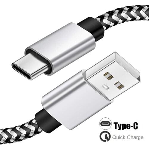 VSKEY 3PCS USB Type C Cable for Xiaomi Mi Mix 2S Max 3 CC9E A3 Lite Poco X3 NFC F3 F2 Pro Type-C Port Quick Charging Data Cords