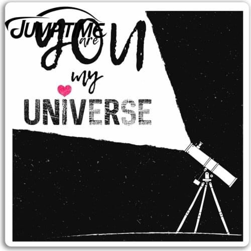 Jump Time for You're My Universe Vinyl Stickers Space Love Sticker Laptop Decal Rear Windshield Waterproof Car Accessories