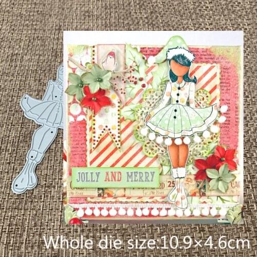 XLDesign Craft Metal Cutting Die Long sleeved dress snow boots girl Scrapbooking Album Paper Card Craft Embossing Die Cuts