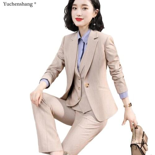 YUCHENSHANG Women's Trouser Suits With A Vest