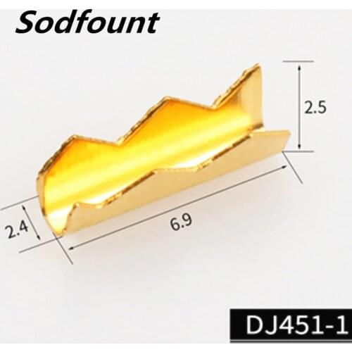 100pcs/lot 451-1 U-shaped terminal tab cold inserts connectors cold terminal small teeth fascia terminal, 0.2-0.5mm2