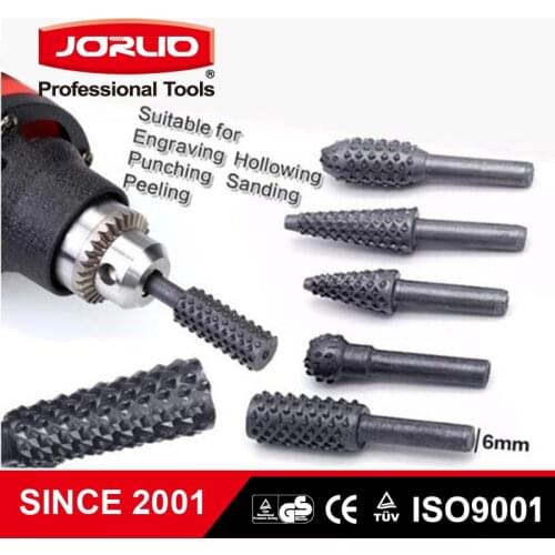 5PCS HSS Rotating Thorn Polishing Accessories Electric Grinding Head Drill Bit Woodworking Tools DIY