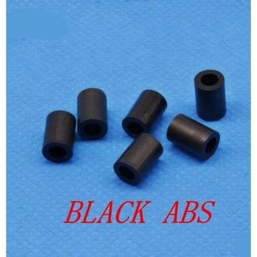 2000pc M3 M4*2/3/4/5/6/7/8/9/10 black Nylon ABS Non-Threaded Spacer Round Hollow Standoff Washer ID 3mm 4mm PCB Board Screw Bolt