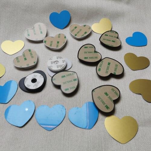 30pcs/lot New Sublimation Heart Blank mobile Phone Plastic Holder With Metal insert heat trasnfer printing Phone Case Holder