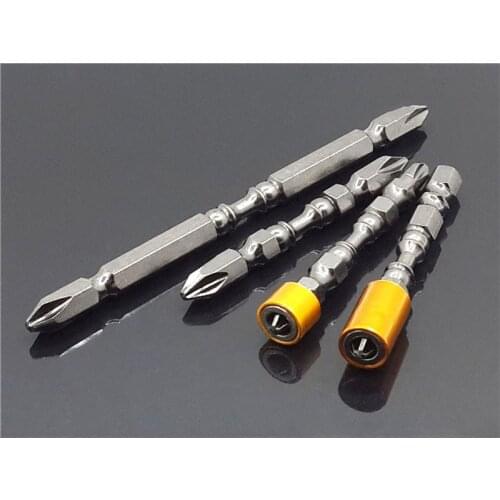 4Pcs 65/100MM PH2 Electric Screwdriver Bit Magnetic Double Head S2 Screwdriver Set Driver Extension Double Cross Multifunction