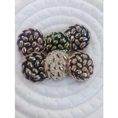 5pcs Decorative Buttons for Clothing Sewing Women Coat Suit Gold Metal Button on Clothes Needlework Accessorie apparel