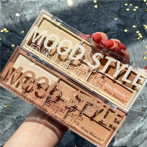 8 Colors Shimmer Matte Glitter Eyeshadow Palette Pearlescent Earth Color Metallic Eyeshadow Pallete Pigmented Makeup Palette